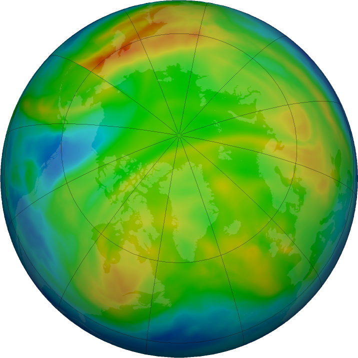 Arctic ozone map for 15 December 2016